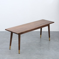 北欧实木长条凳黑胡桃木长凳简约现代换鞋凳日式床尾凳