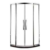 四季沐歌整体淋浴房304不锈钢弧扇形立柱款钢化玻璃8毫米