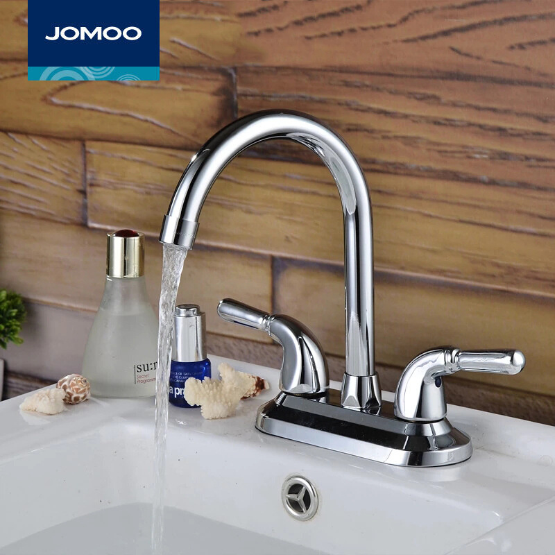 jomoo九牧双把双孔台上面盆龙头 台盆洗脸盆冷热水龙头2203