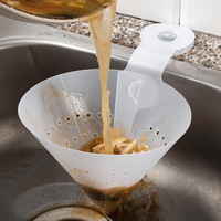 厨房水槽垃圾过滤网洗菜盆过滤器提笼塑料沥水篮子可折叠水池漏斗